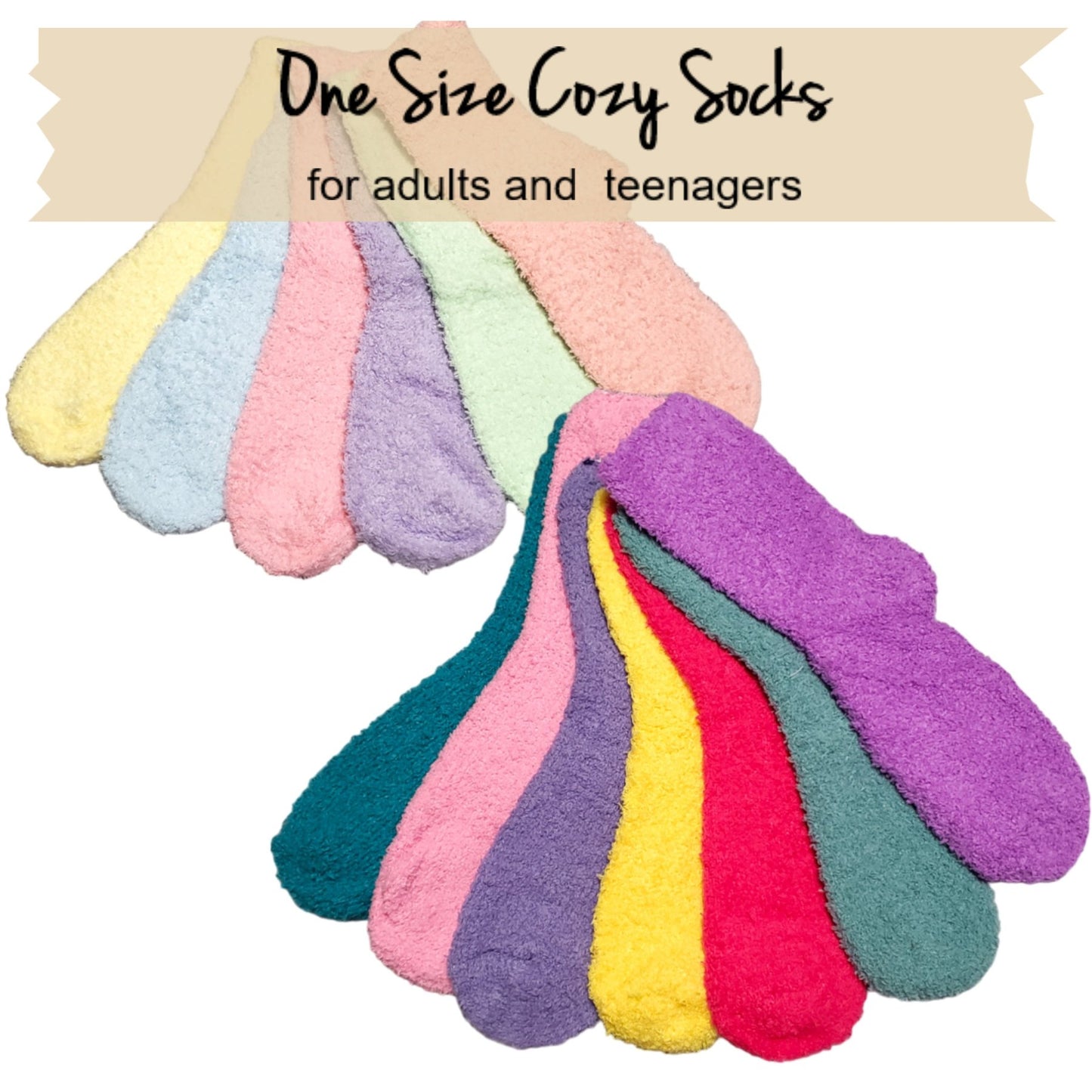 Birthday Cupcake Socks Party Favors with Curly Ribbons