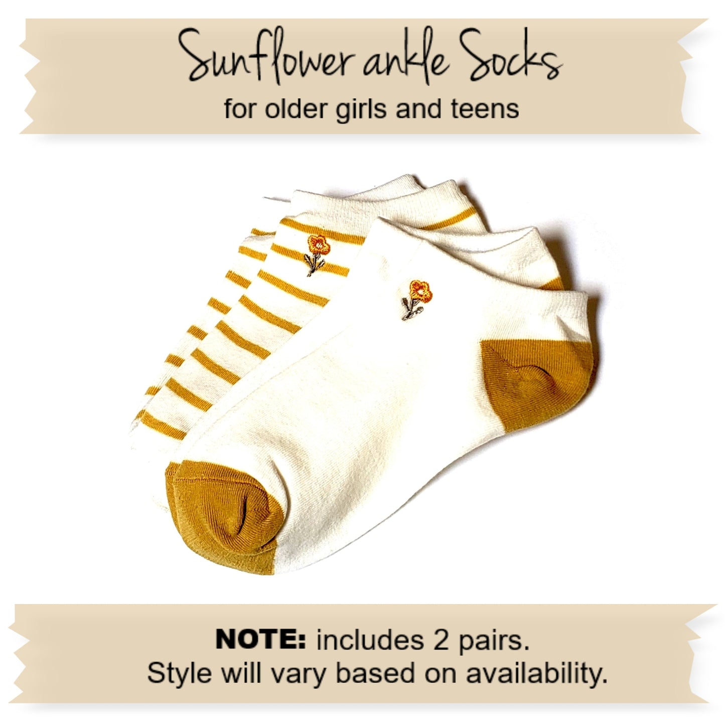 Sunflower Cupcake Socks Mini Gift Box