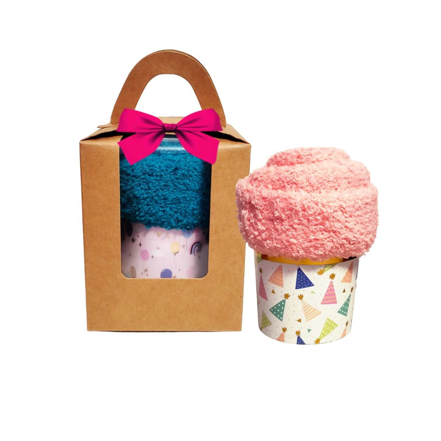 Birthday Cupcake Socks Gift Box for Women and Teenage Girls