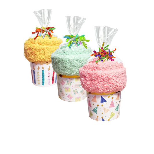 Birthday Cupcake Socks Party Favors
