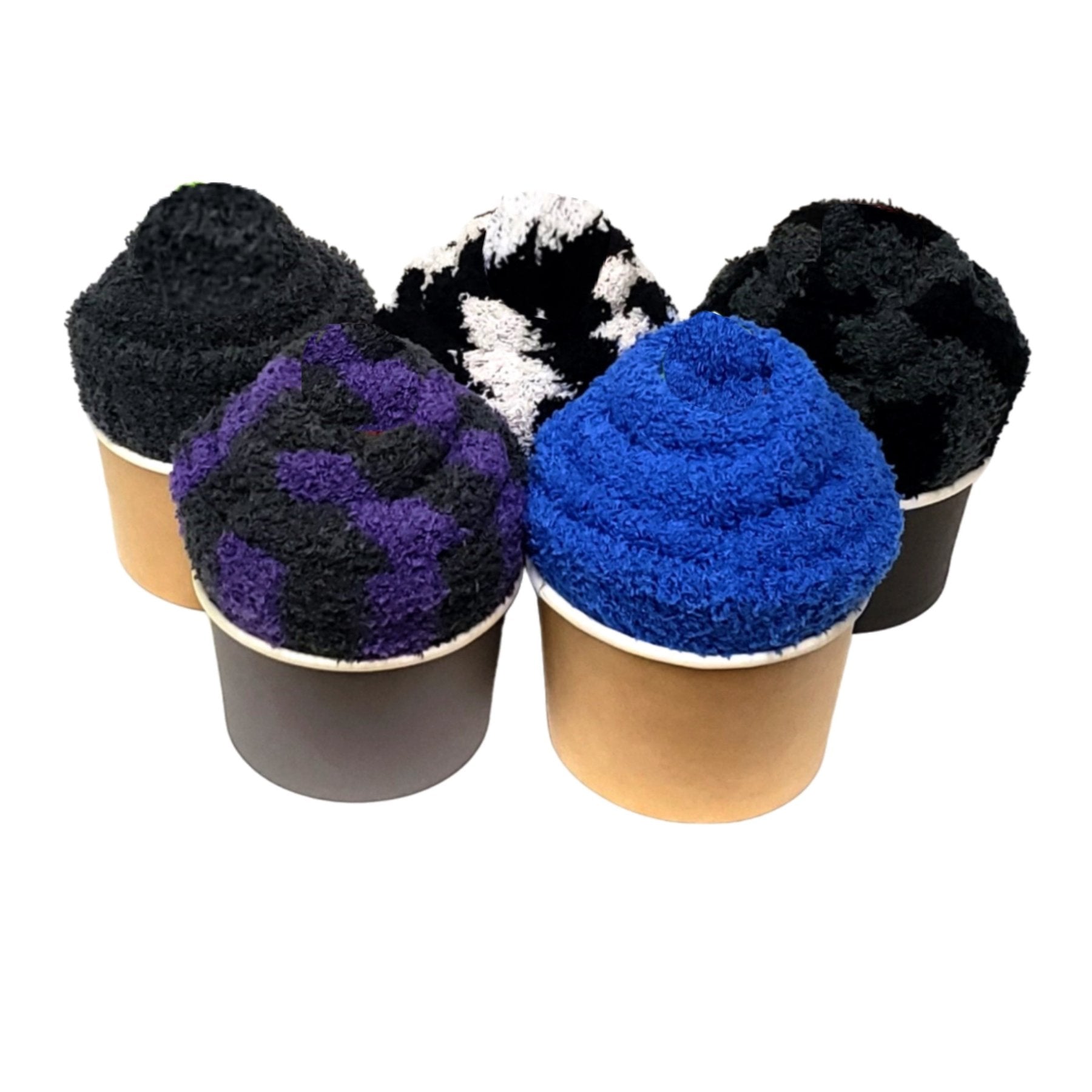 Men's Fuzzy Socks Cupcakes