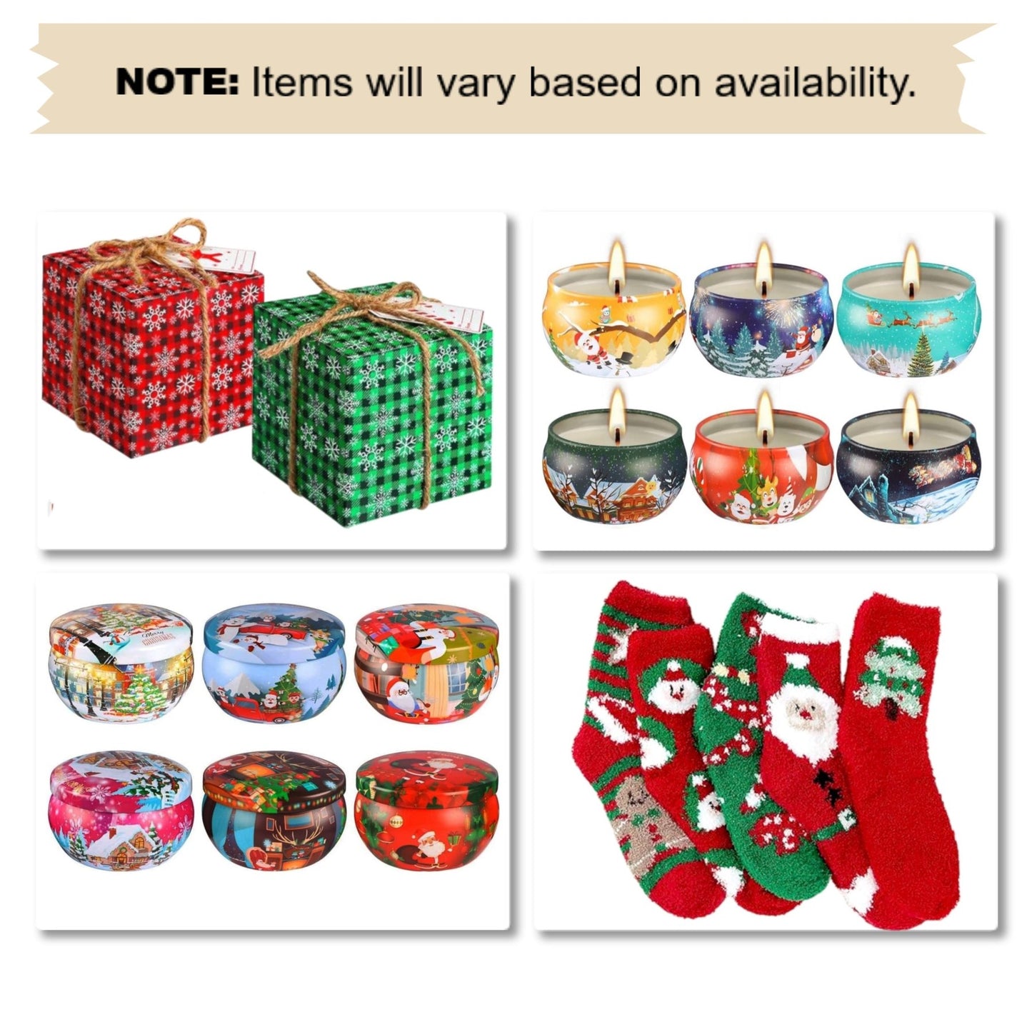 Christmas Socks and candle gift set