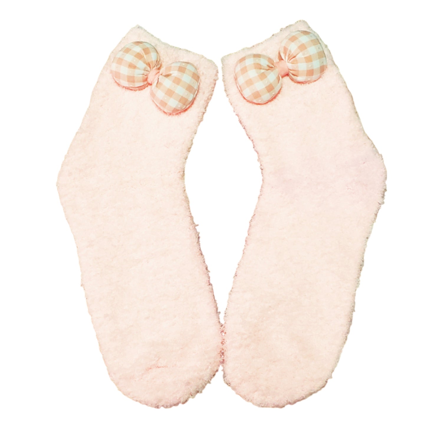 Plush Bow fuzzy socks for adults and teens