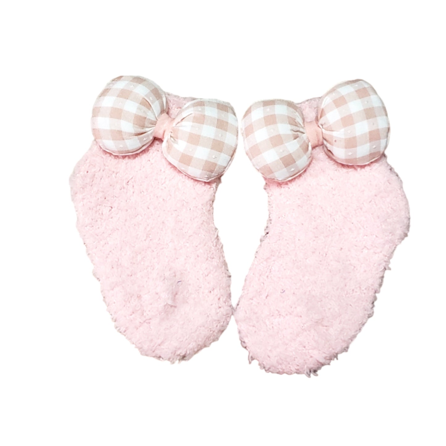 Plush Bow fuzzy socks for babies and toddlers