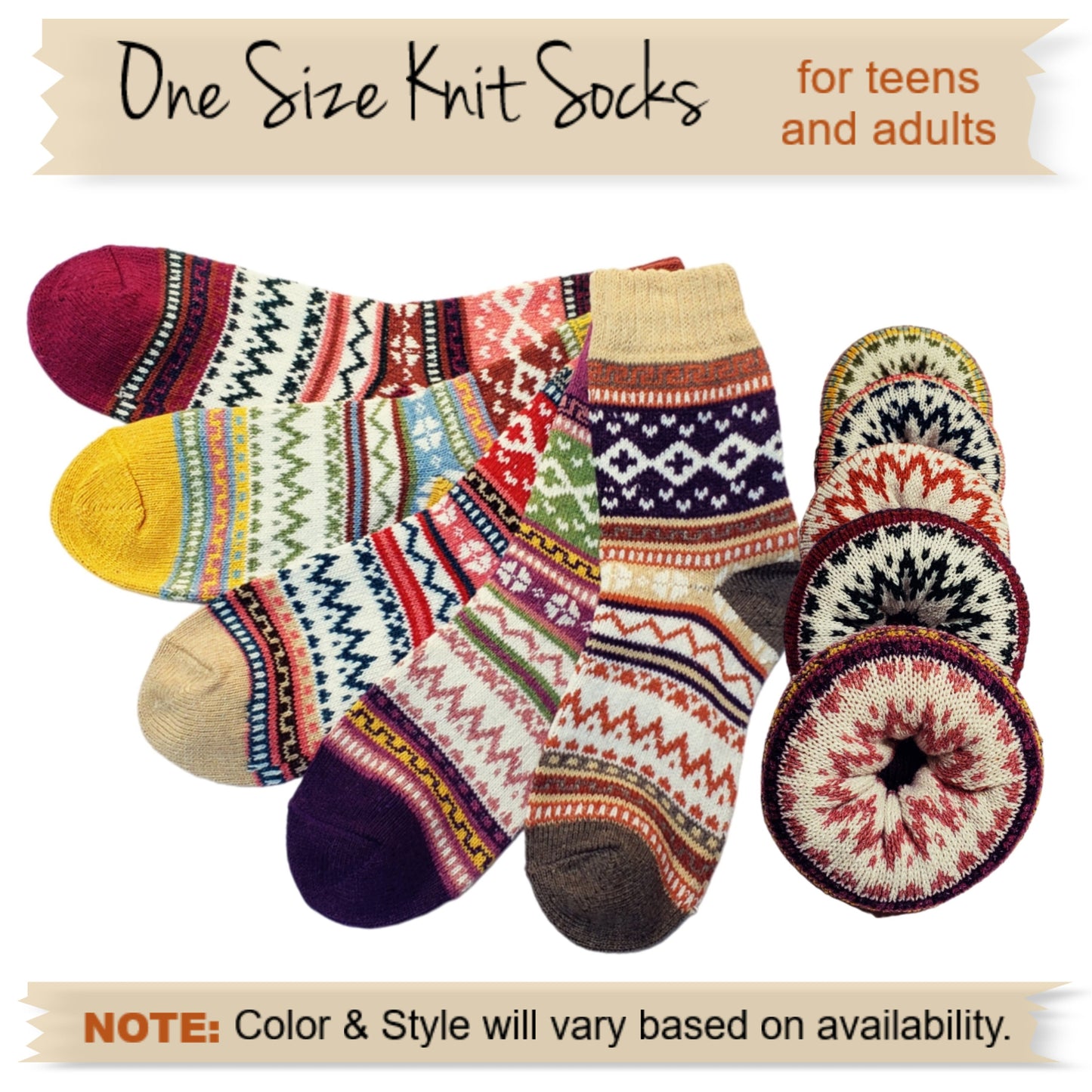 Wool socks gift box - Fall themed donut socks