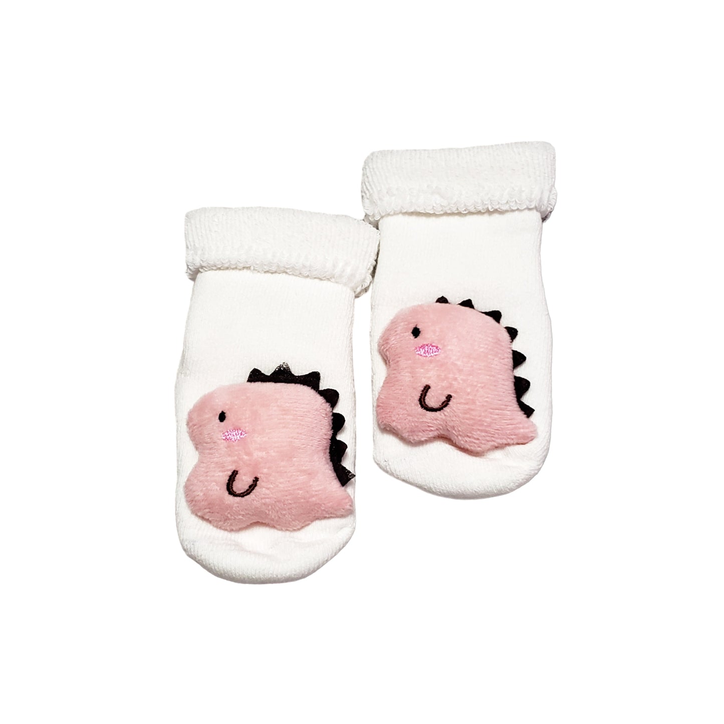 Pink Dinosaur Cozy Socks for babies and toddlers