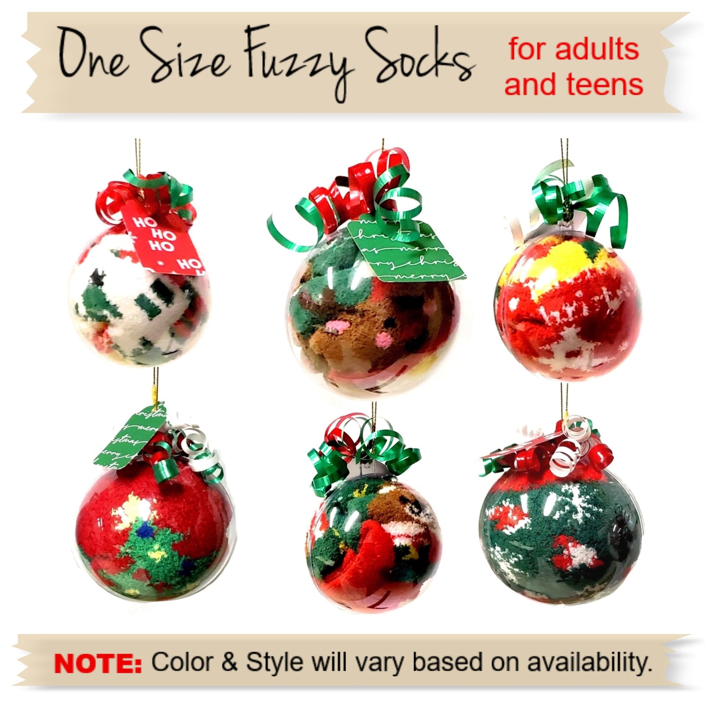 Christmas Socks Ornament – Cozy Gift Favor for Adults & Teens