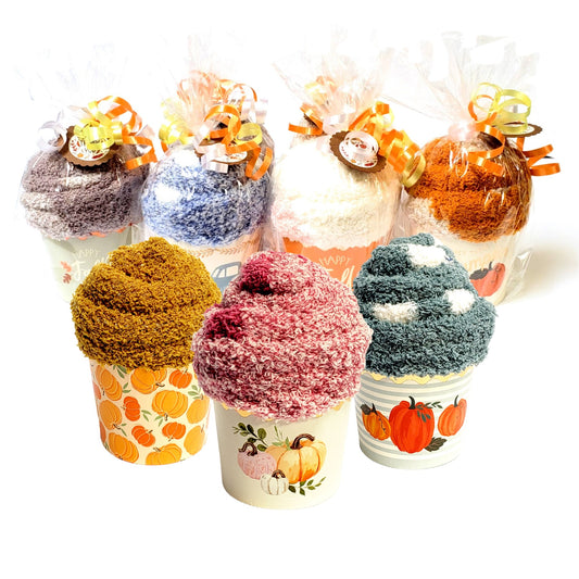 Fall Tea Party favors, cozy socks for adults and teens.