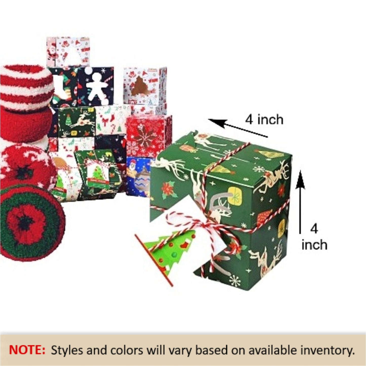 Cozy Christmas Gift — Fuzzy Sock Donut Gift Box