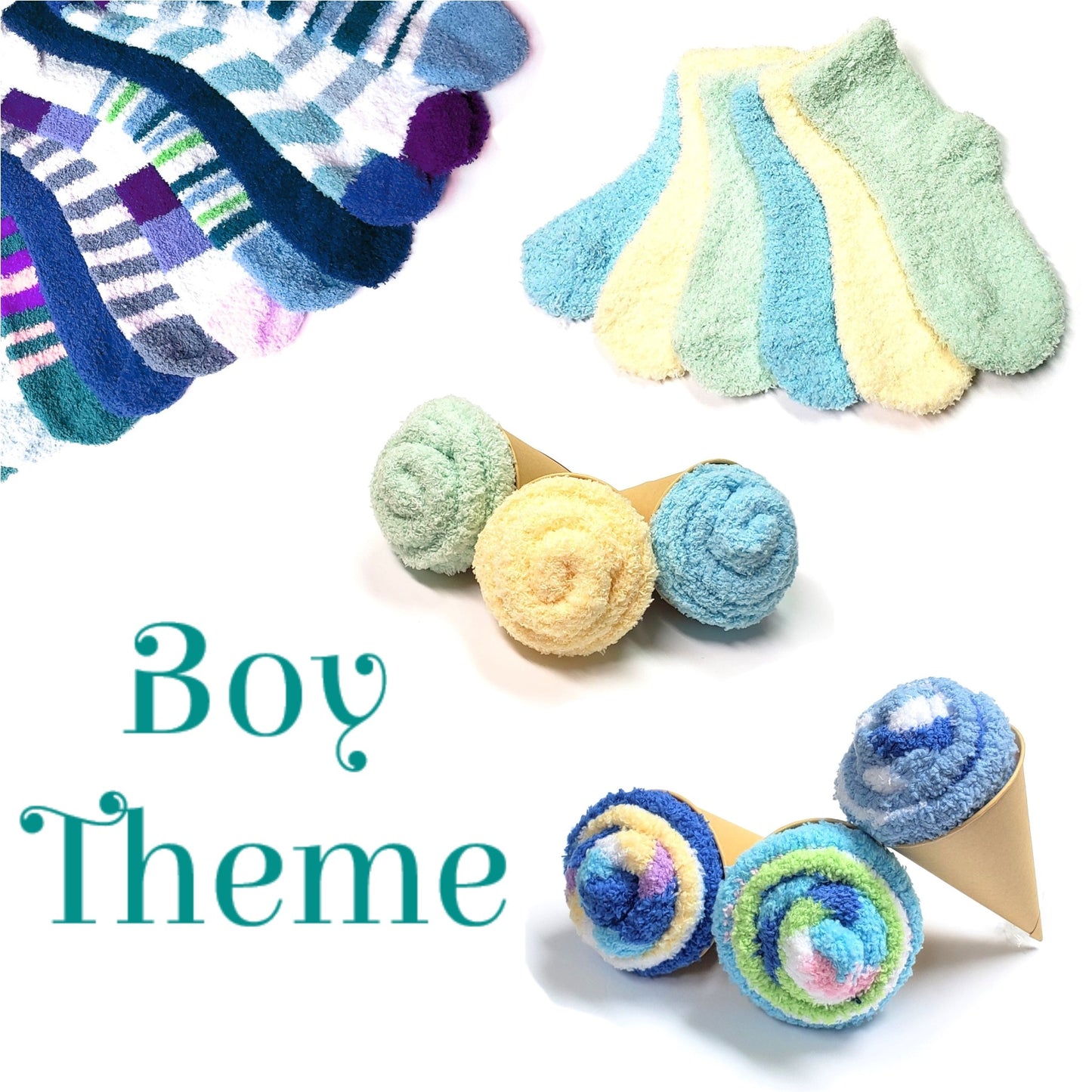Boy Ice Cream Socks Party Favors