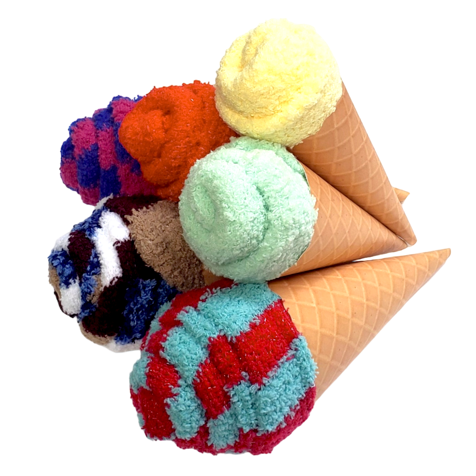 Waffle Cone fuzzy Socks gift favors for guests