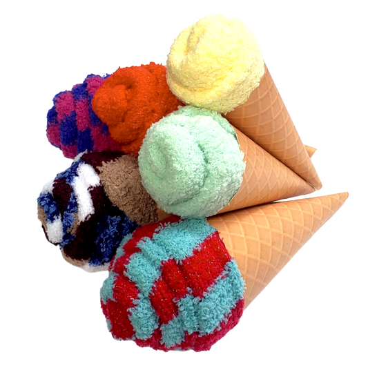 Waffle Cone fuzzy Socks gift favors for guests