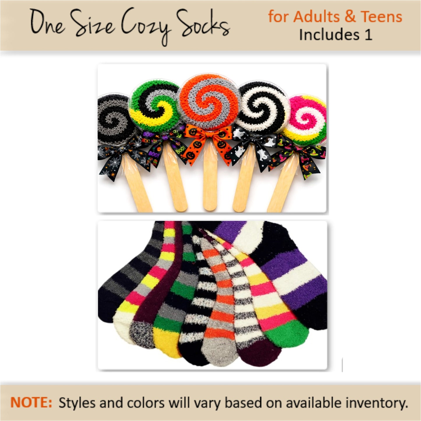 Halloween Lollipop Party Favor – Cozy Socks Gift