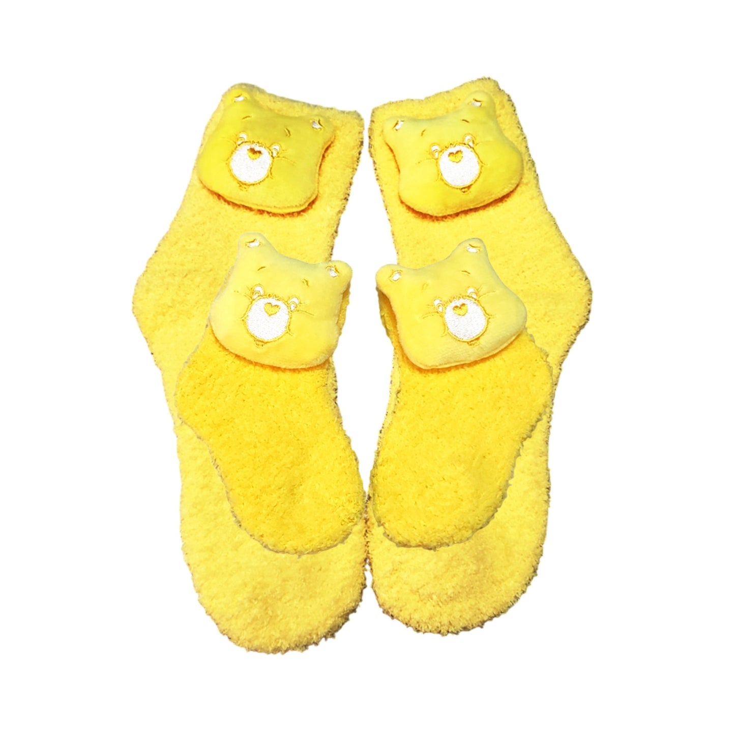 Mommy and Me Yellow Bear Cozy Socks