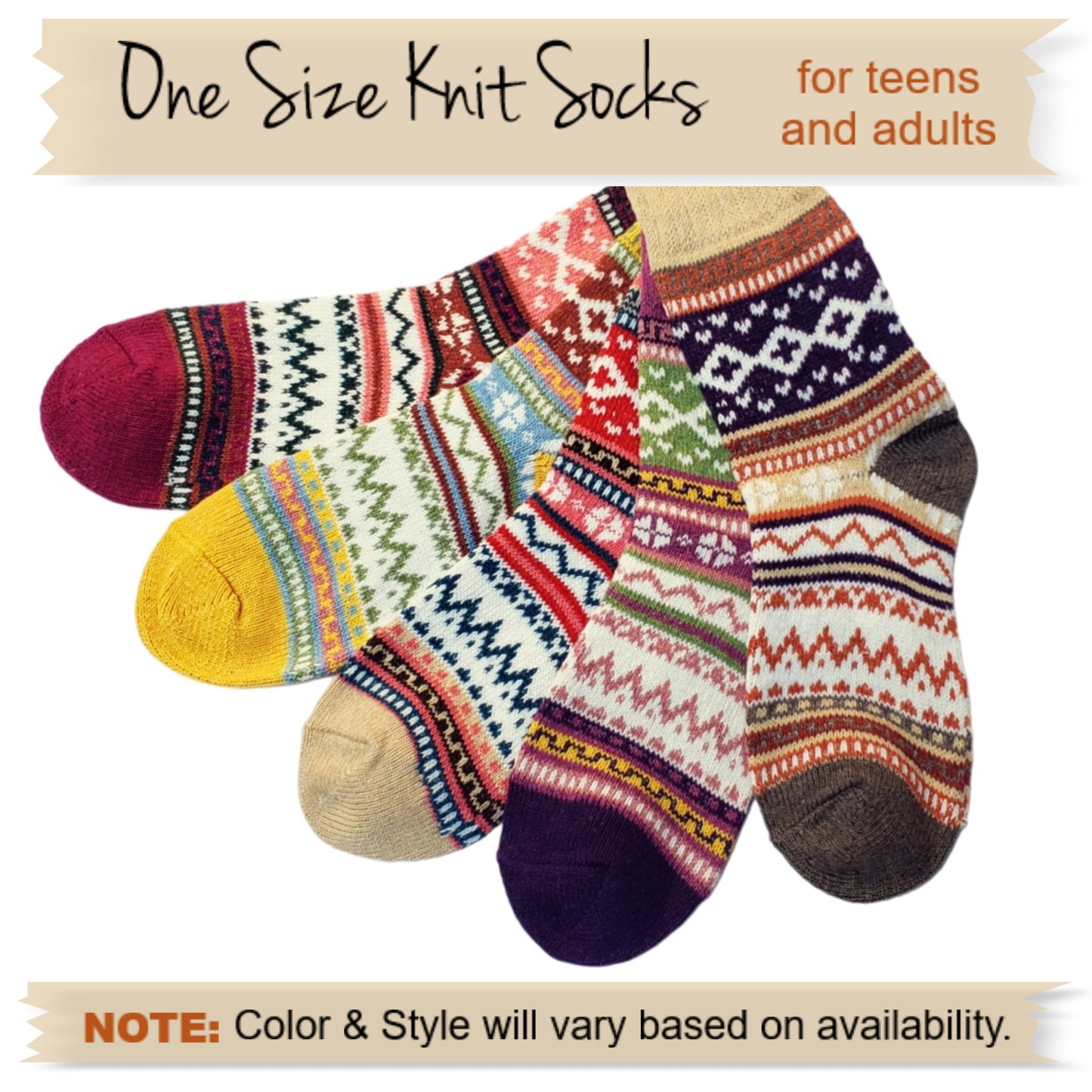 Fall wool socks ornament