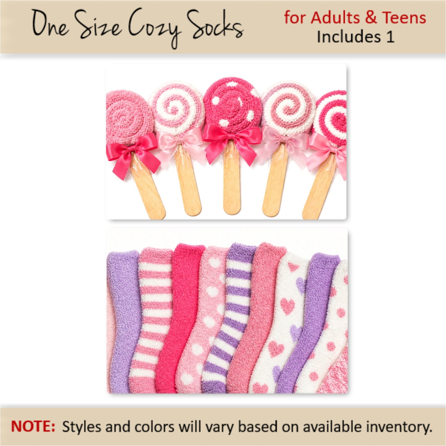 Sweet Treat Lollipop Favors — Cozy Socks Gift