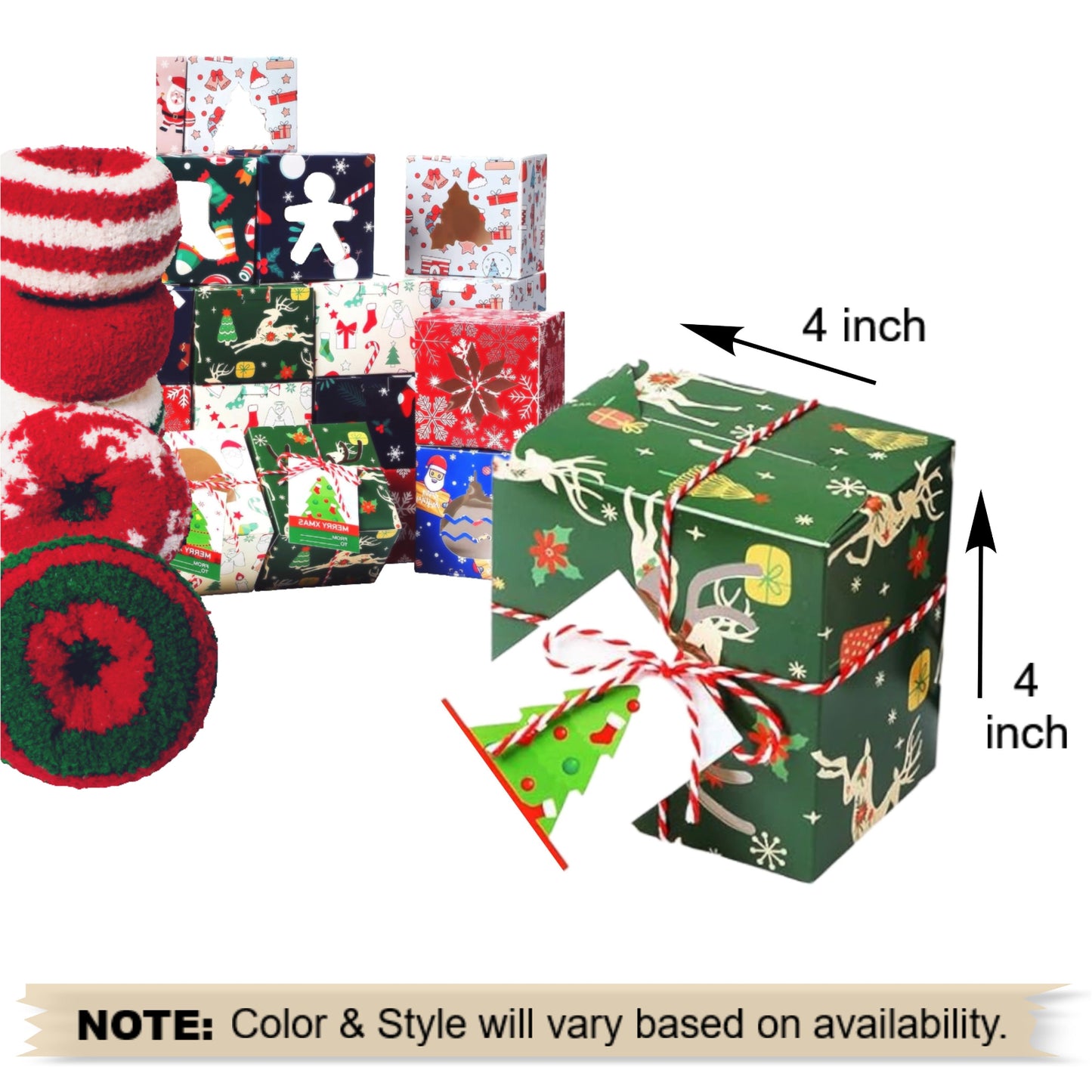 Christmas Donut Socks Gift Box
