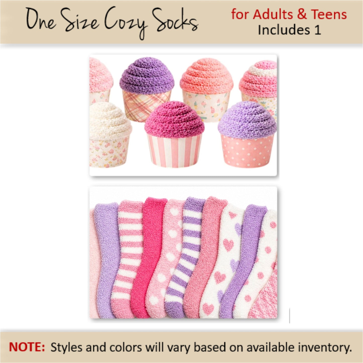 Girl Birthday Party Favor — Cozy Socks Cupcake Gift