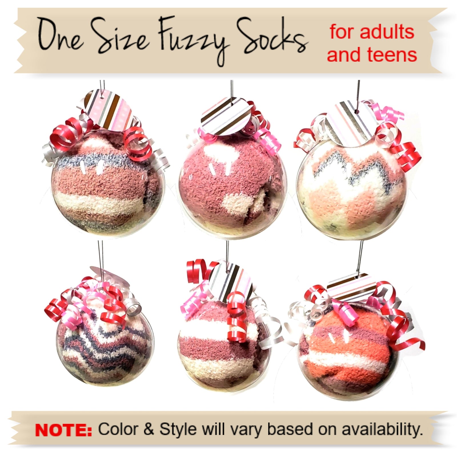 Pink Socks Christmas Ornament – Cozy Gift Favor for Adults & Teens