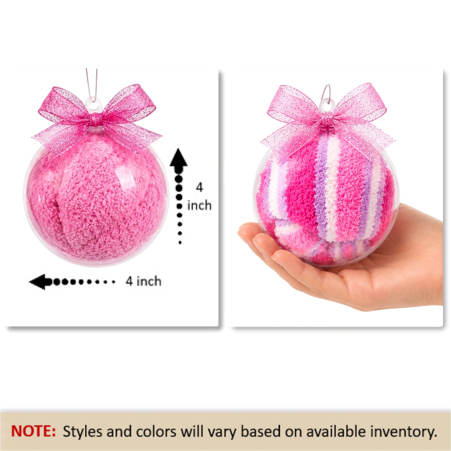 Pink Christmas Ornament — Cozy Socks Gift