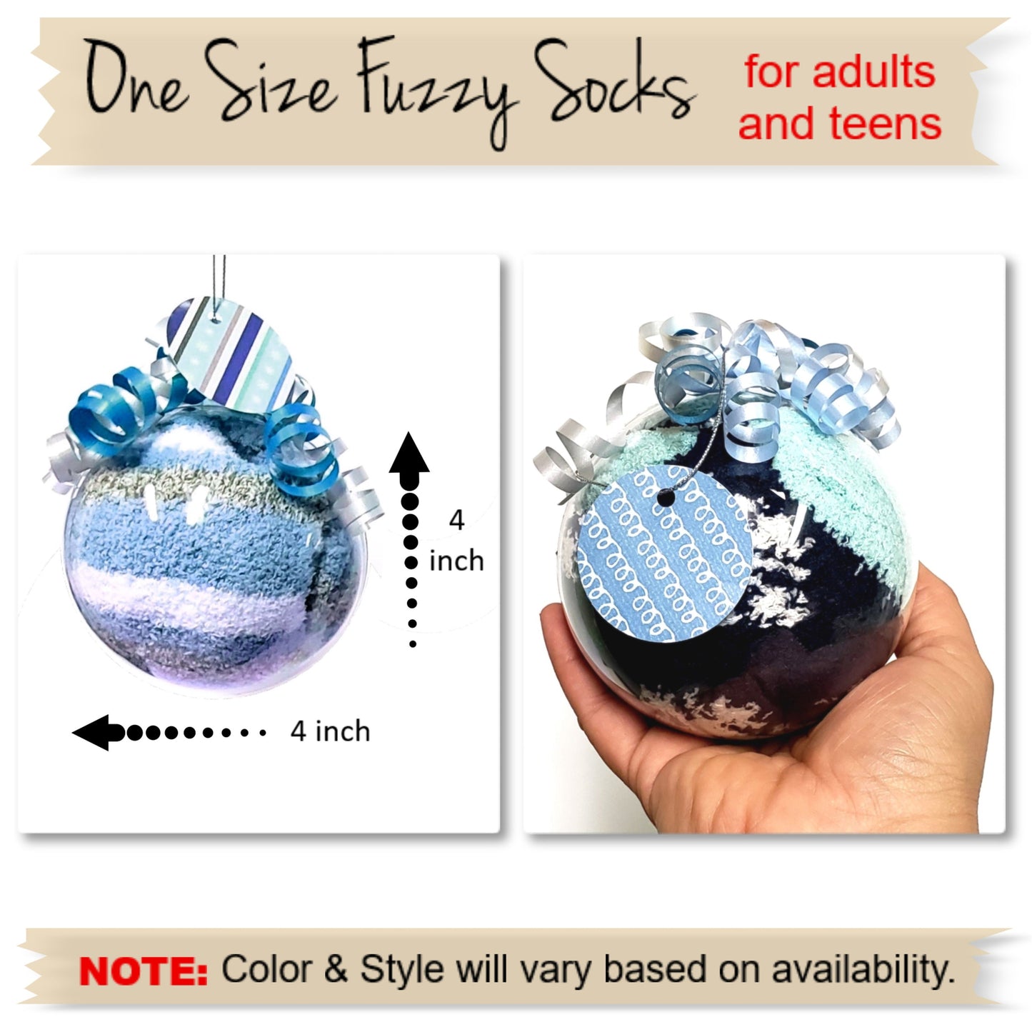 Blue Socks Christmas Ornaments