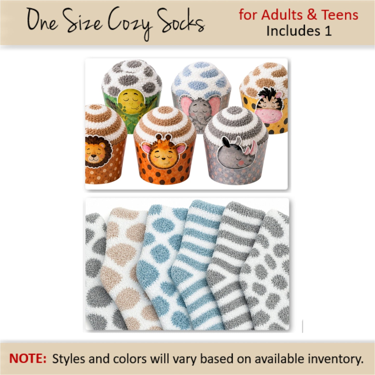 Safari Birthday Party Favors — Cozy Socks Gift