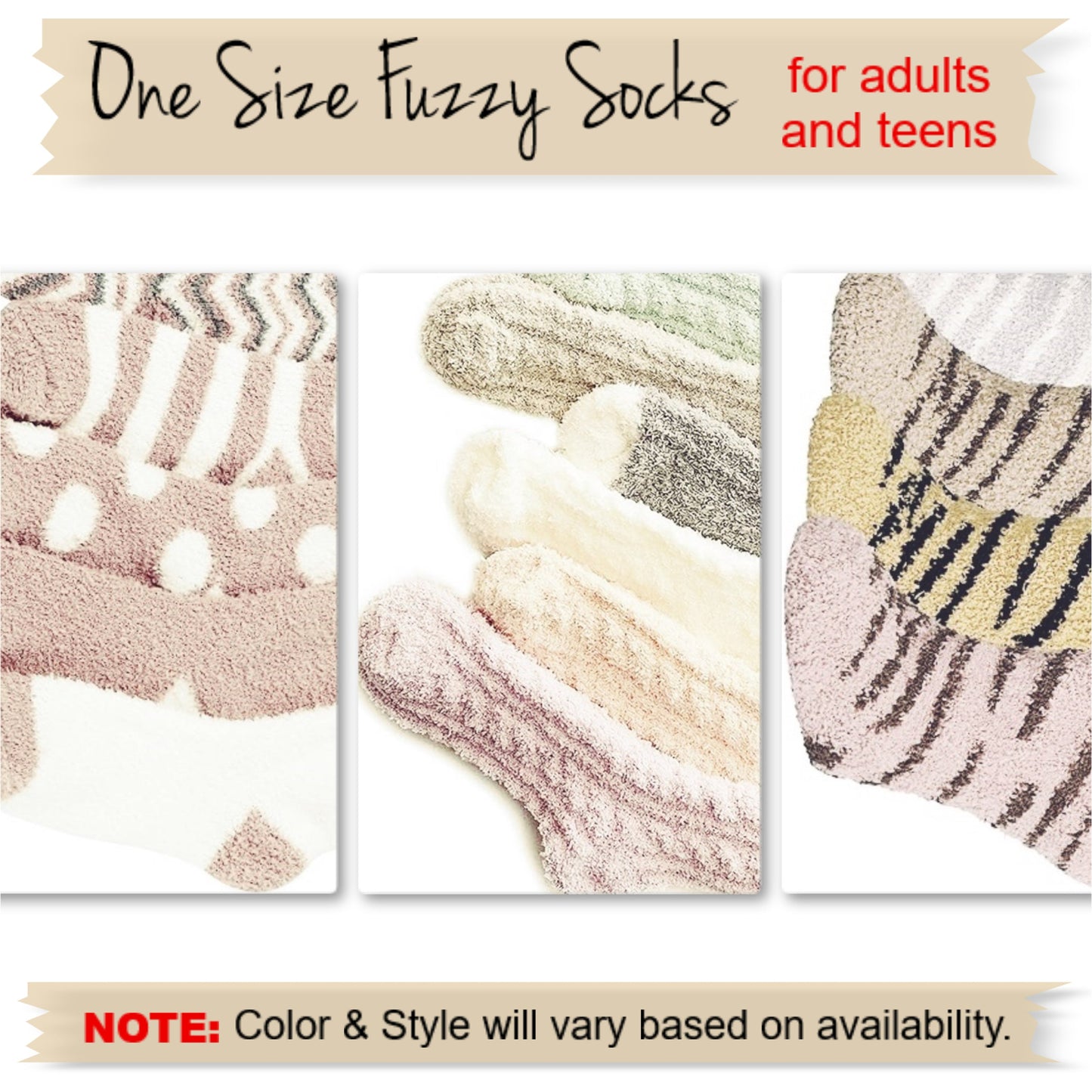 Neutral Cozy Socks Christmas Ornament
