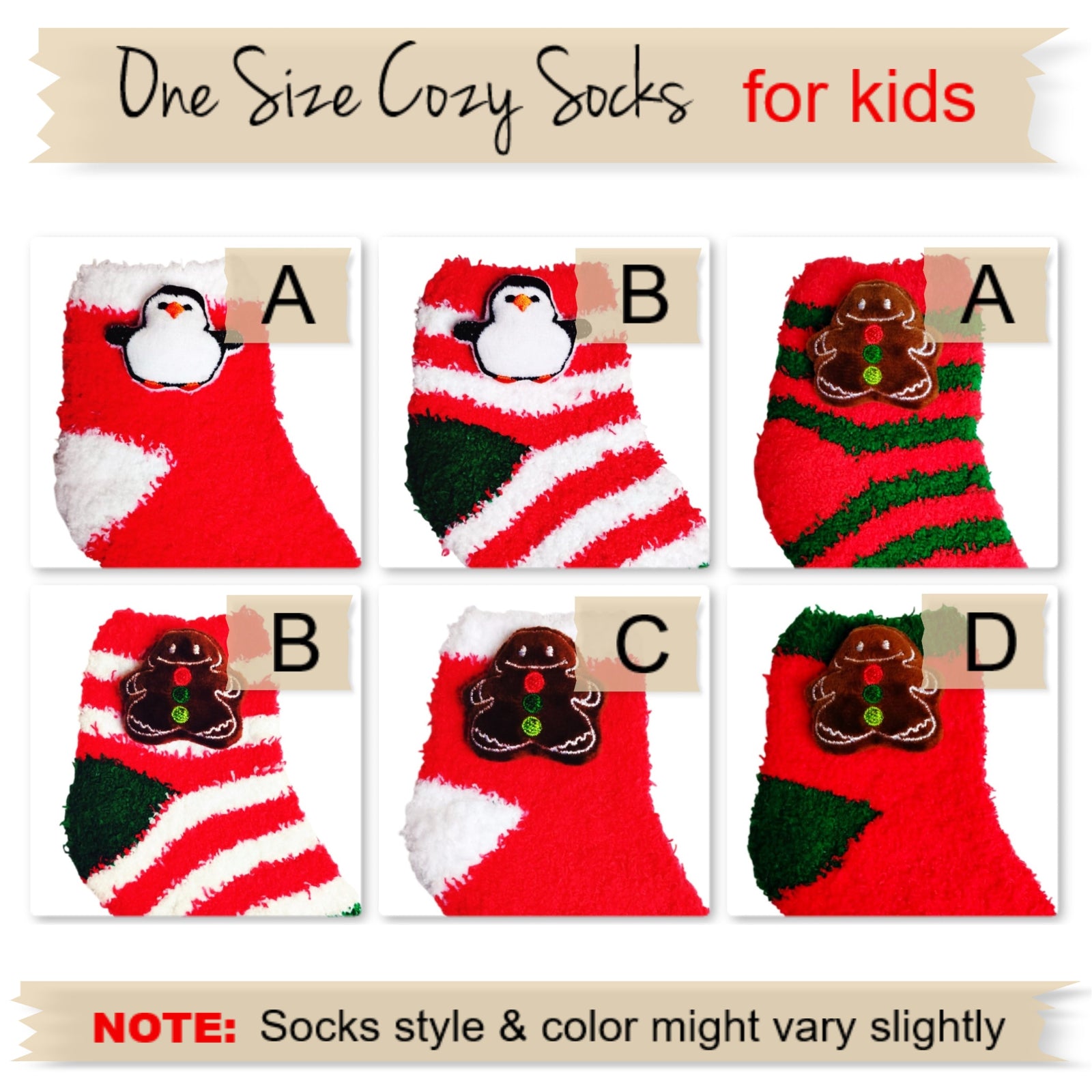 Kids Cozy Christmas socks
