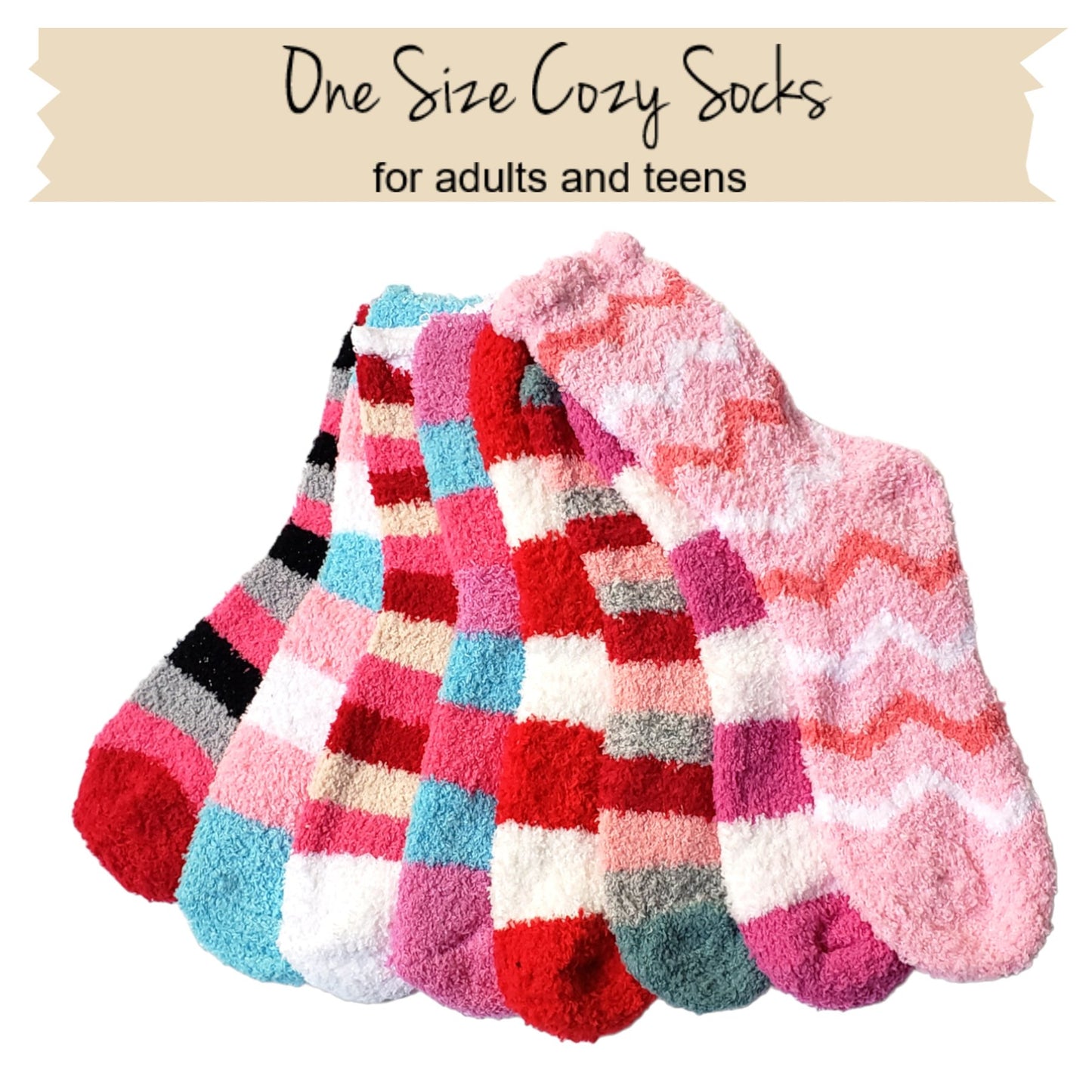 Valentine Cupcake Socks with Curly Ribbons