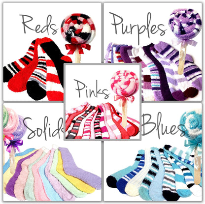 Lollipop Fuzzy Socks for Adults and Teens