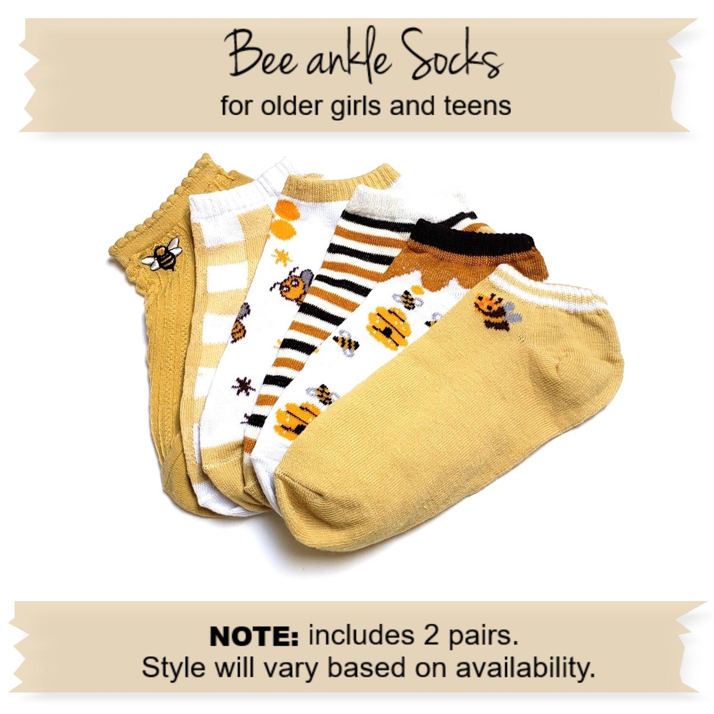 Bee Cupcake Socks Mini Gift Box