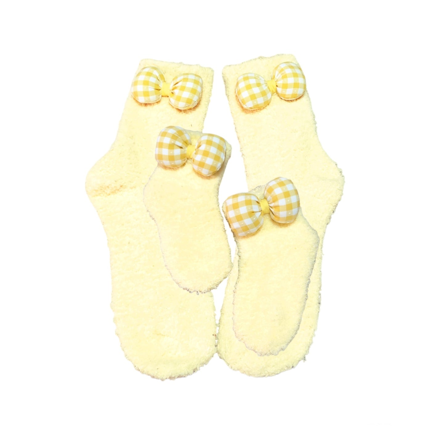 Yellow Bow Mommy and Me Matching Socks