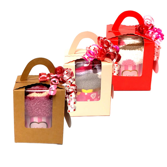 Valentines Day Cupcake Socks Gift Box for Women and Teenage Girls.