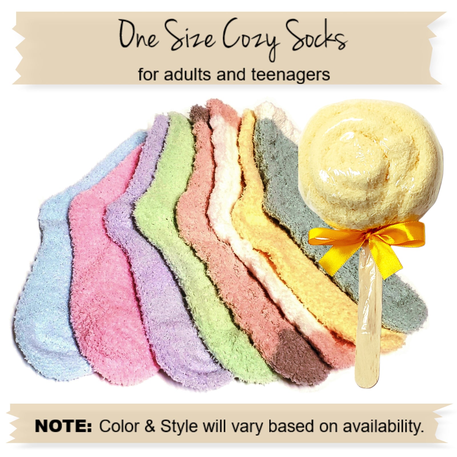 Pastel Lollipops – Cozy Socks for Adults & Teens