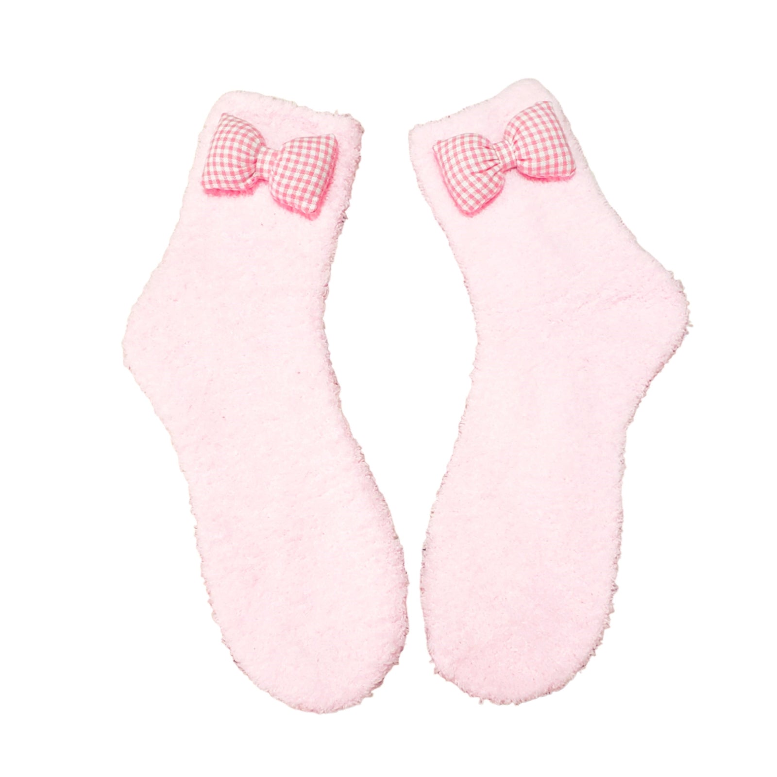 Pink Bow cozy socks for adults and teens