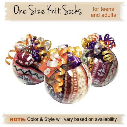 Fall Seasonal gift - wool socks ornament