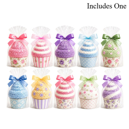 Tea Party Cozy Socks Cupcake Gift for Women, Bridal Shower Favor, Garden Party Favor, Guest Thank You Gift, Spring Gift for Her