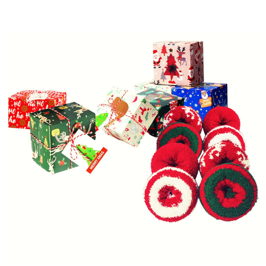 Christmas Gift Box - Cozy Socks Donuts, Party Favors for Adults & Teens