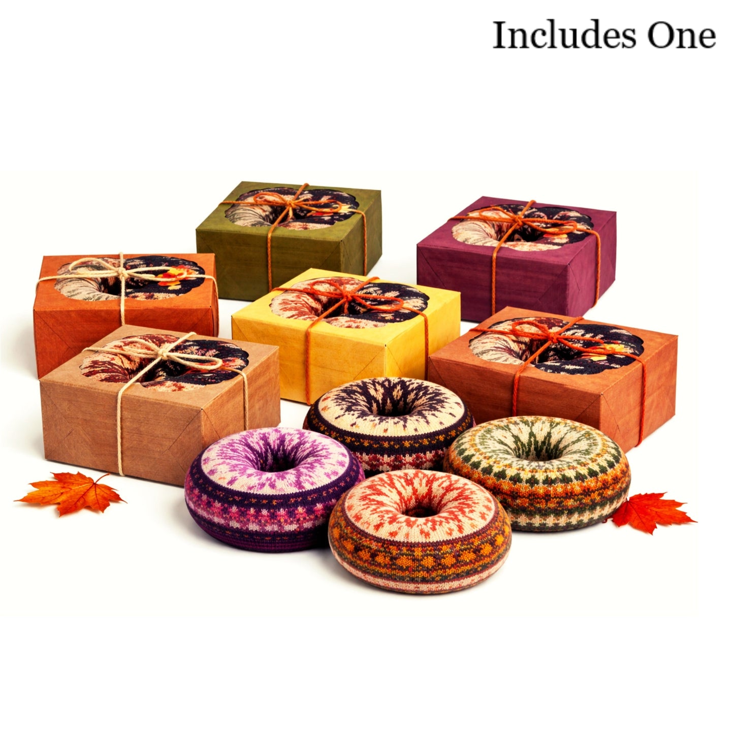 Knit Sock Donut Gift Box – Fall Gift 