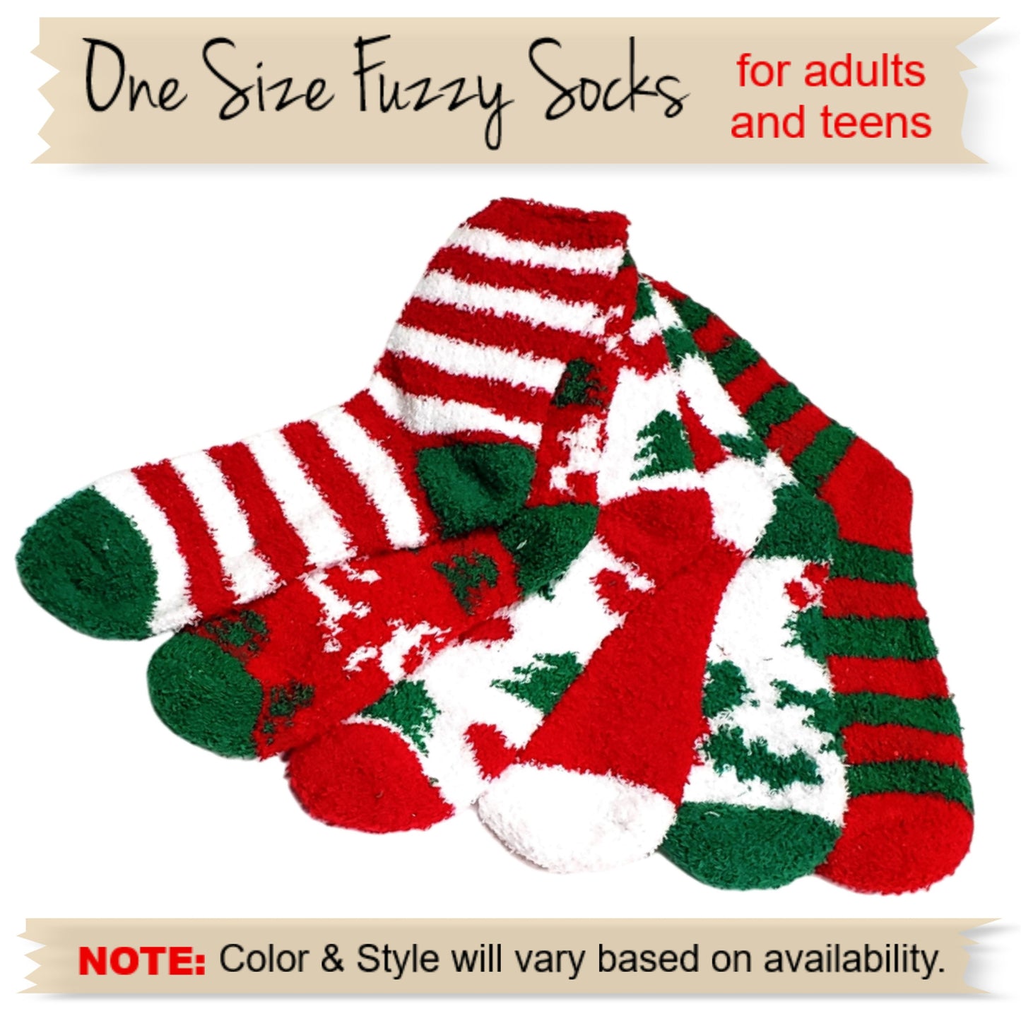 Christmas Fuzzy Socks Gift Box