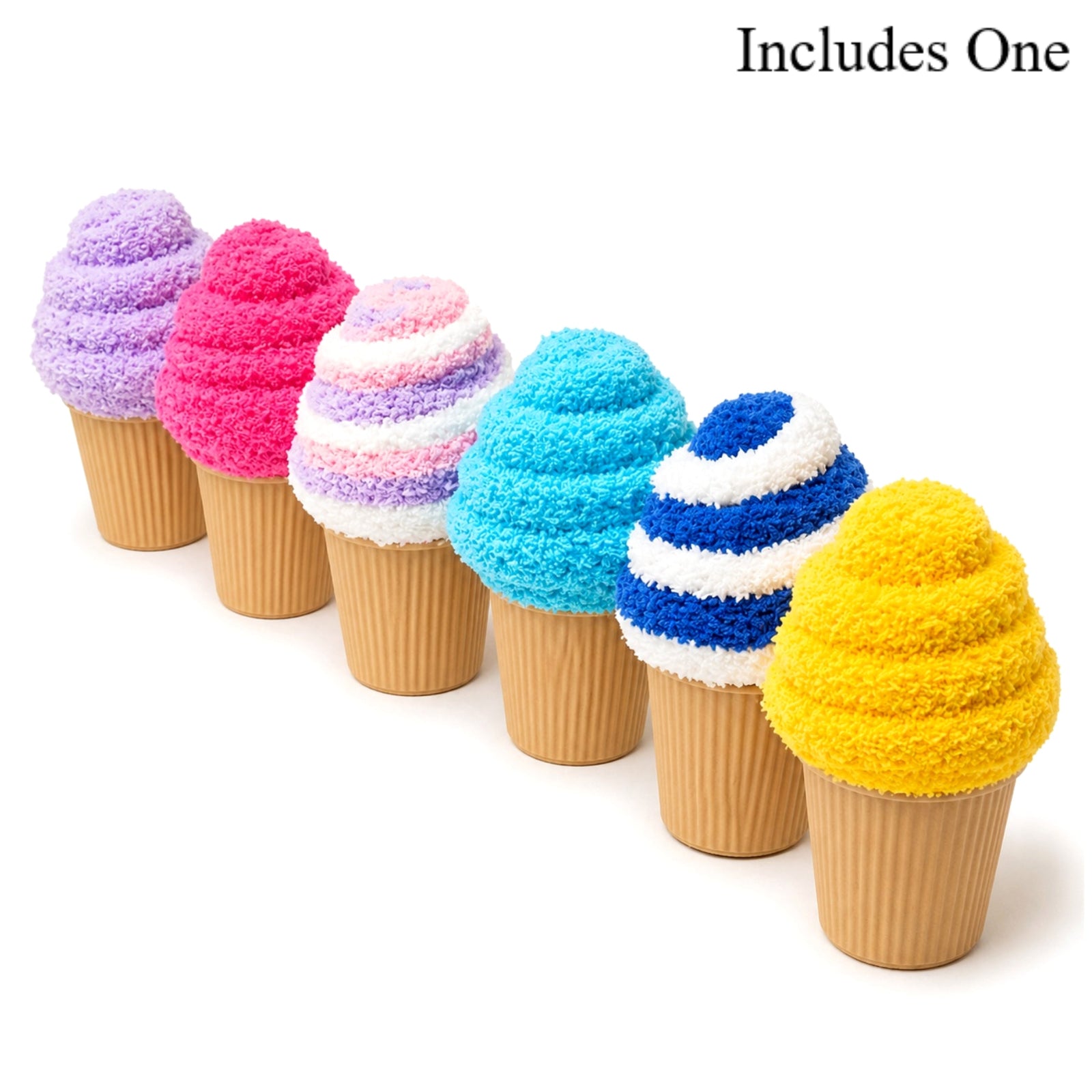 Ice Cream Party Favors — Fuzzy Sock for Teens & Adults, Birthday Ice Cream Cone Treat, Summer Gift, Guest Gift, Coworker Gift