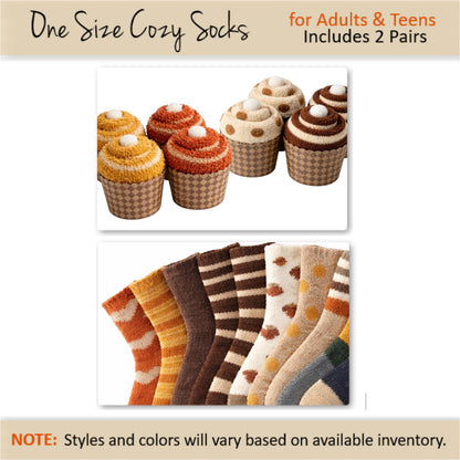 Fall Cozy Sock Cupcake Gift Set