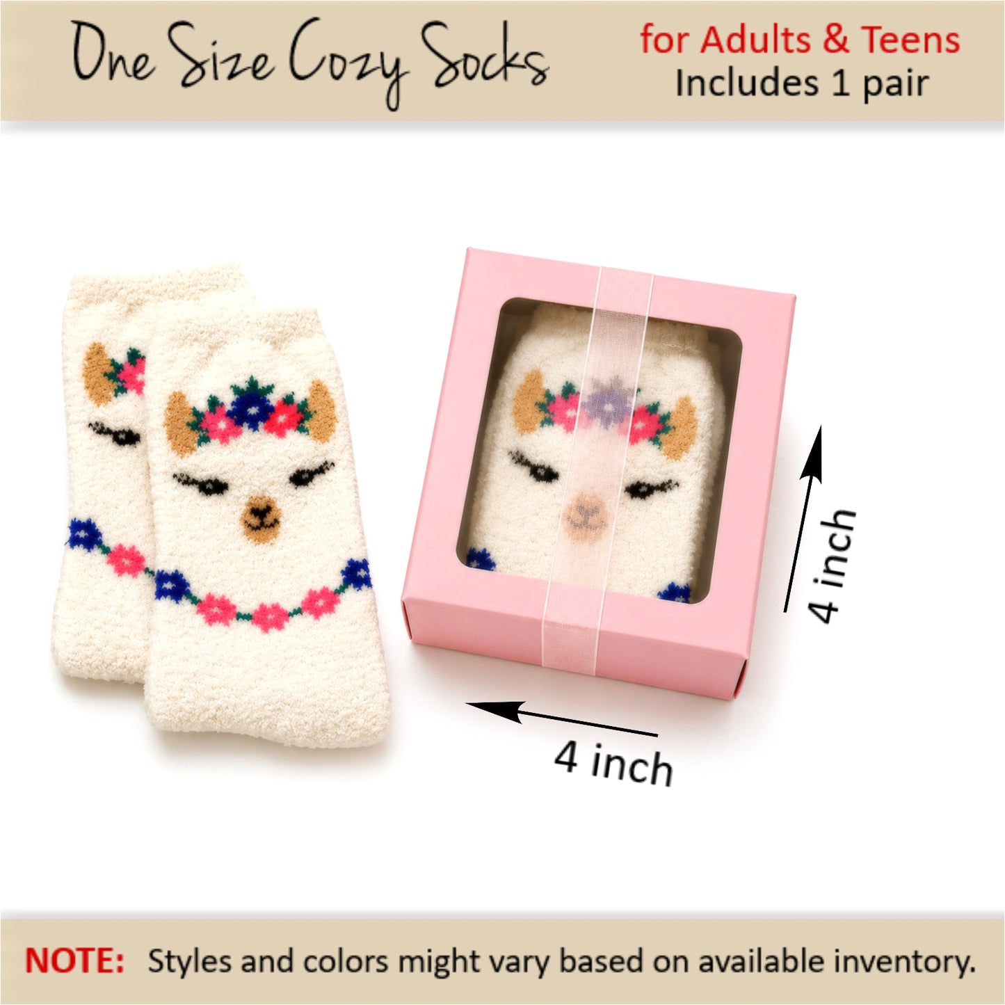 Llama Cozy Socks Gift Box