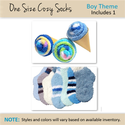 Ice Cream Baby Shower Favor — Baby Socks Gift