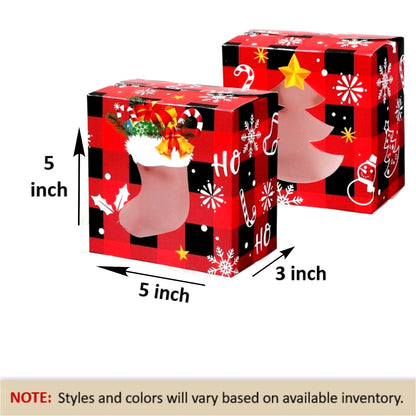 Plaid Christmas Gift Box — Cozy Socks Cupcakes