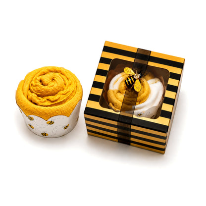 Bee Socks Cupcake Gift for Her, Thank You Gift, Bee Themed Gift for Guest, Bee Lover Gift, Cute Gift for Women, Small Appreciation Gift