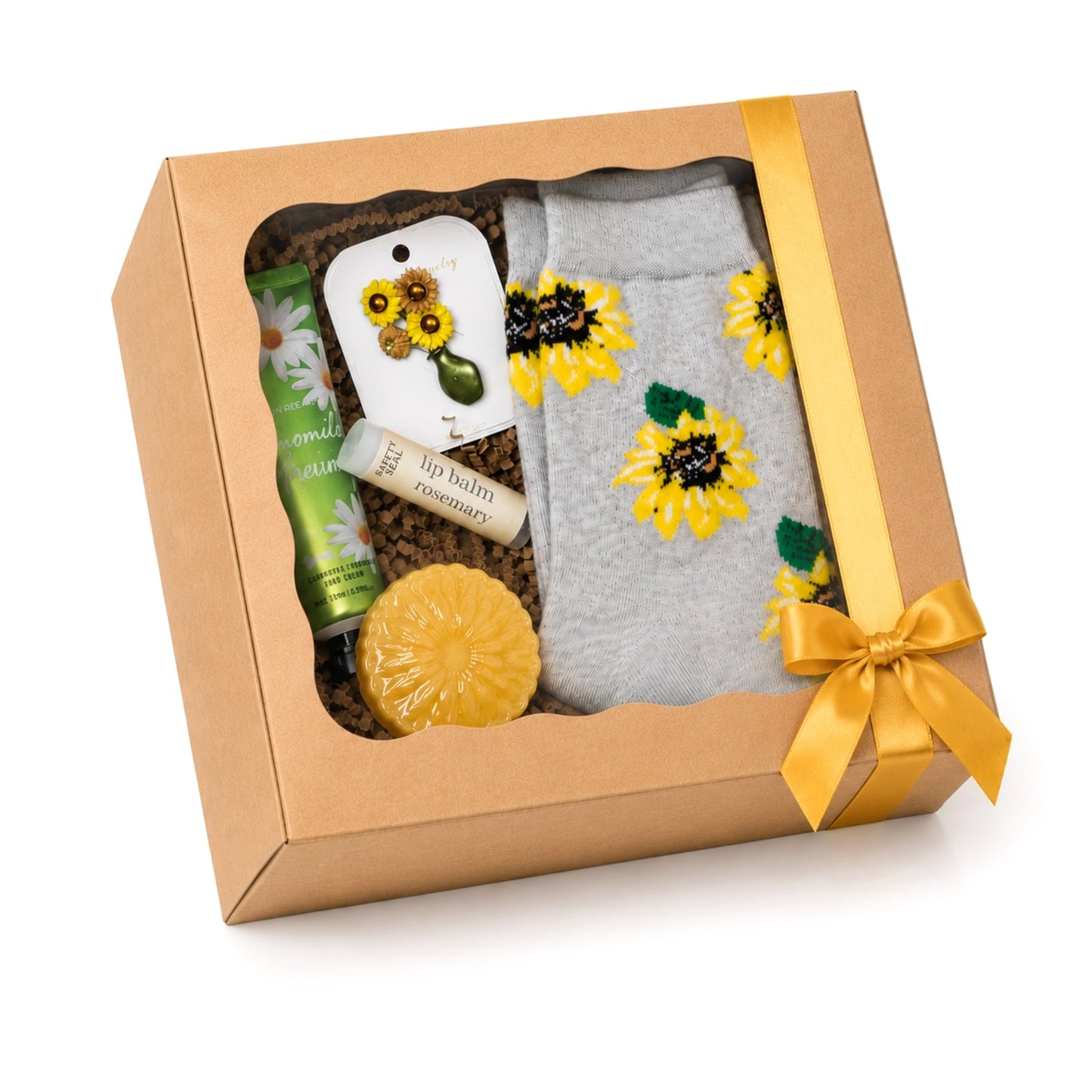 Sunflower Self Care Gift Set for Her, Thinking of You Gift, Sunshine Care Package, Birthday Gift for Women