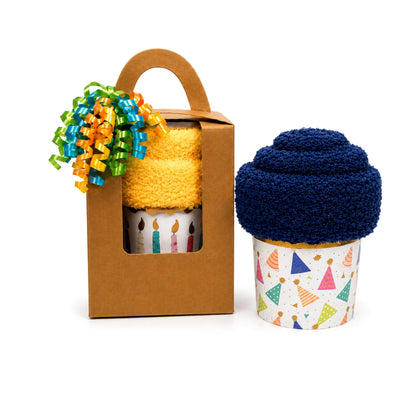 Birthday Gift Box for Him—Cozy Socks Cupcake Gift for Teen Boys & Men, Friend Birthday Gift, Fun Surprise for Coworker, Small Birthday Gift