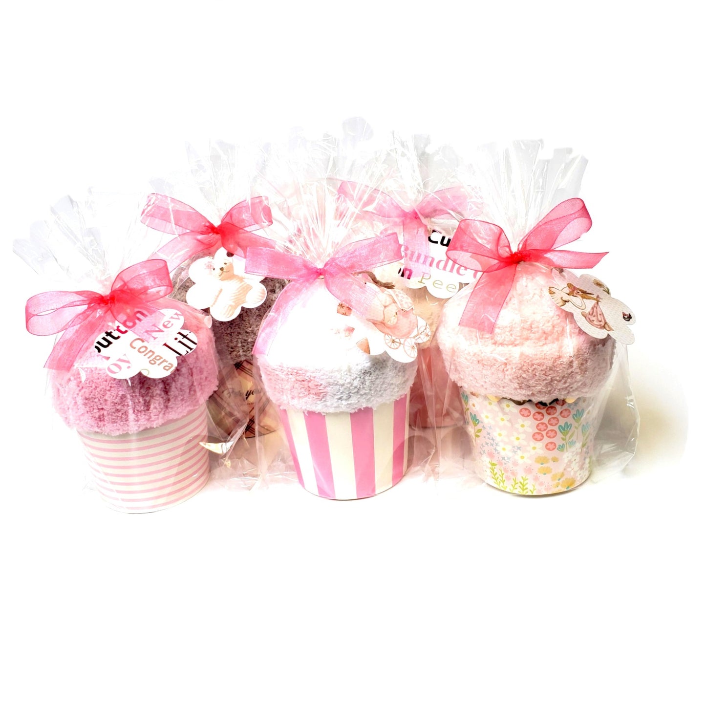 Pink Cupcake Socks Party Favors for Guests