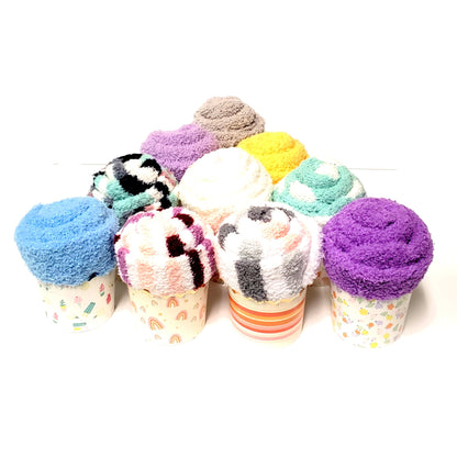 Fuzzy Cupcake Socks for Vacation Guests
